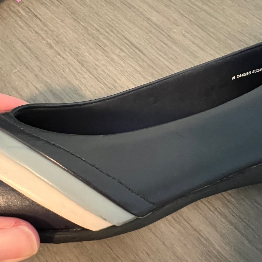 Hotter Women’s Leather Navy Ballet Flats Never Worn - Picture 7 of 9